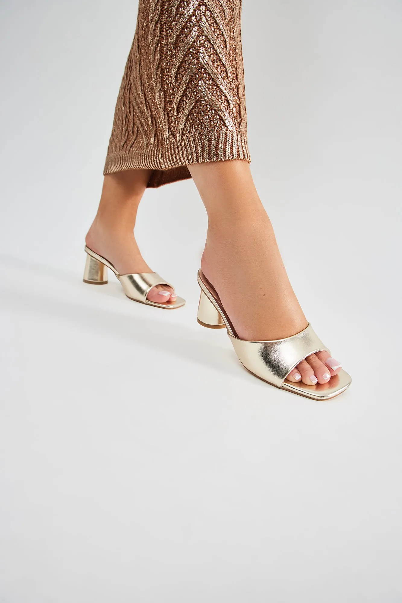 All Kinds Of Sweet Mules - Gold