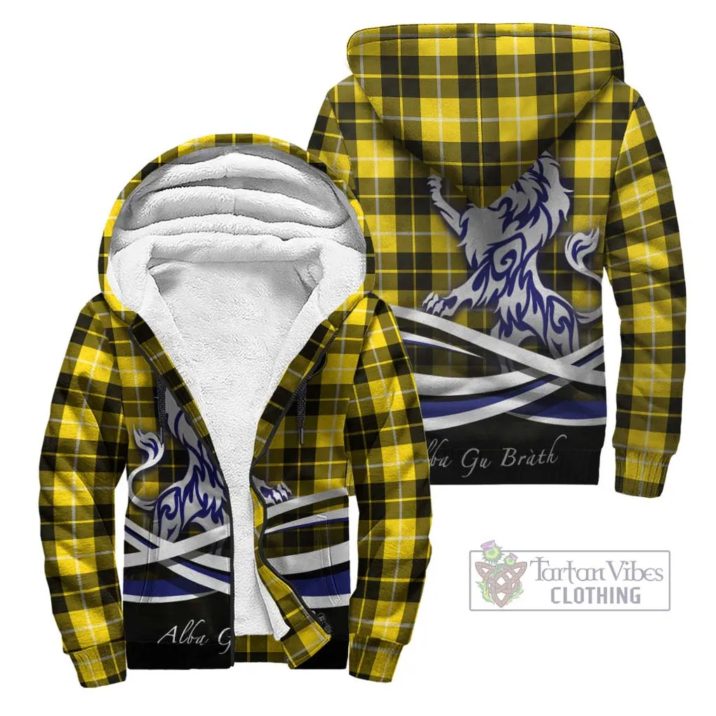 Barclay Dress Modern Tartan Sherpa Hoodie with Alba Gu Brath Regal Lion Emblem