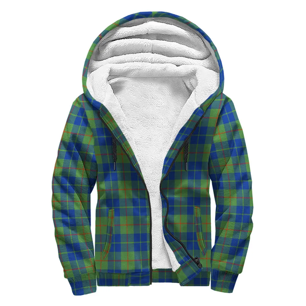 Barclay Hunting Ancient Tartan Sherpa Hoodie with Family Crest