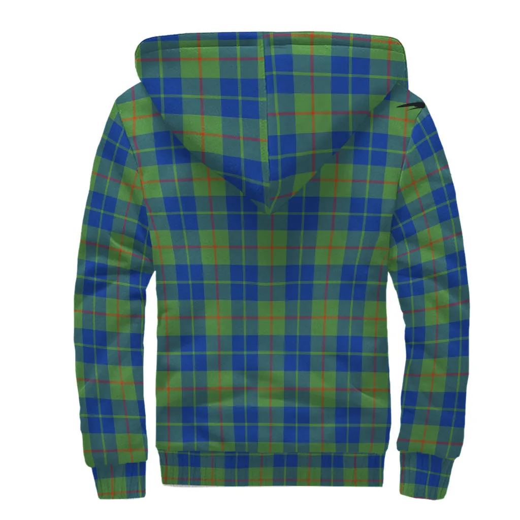 Barclay Hunting Ancient Tartan Sherpa Hoodie with Family Crest