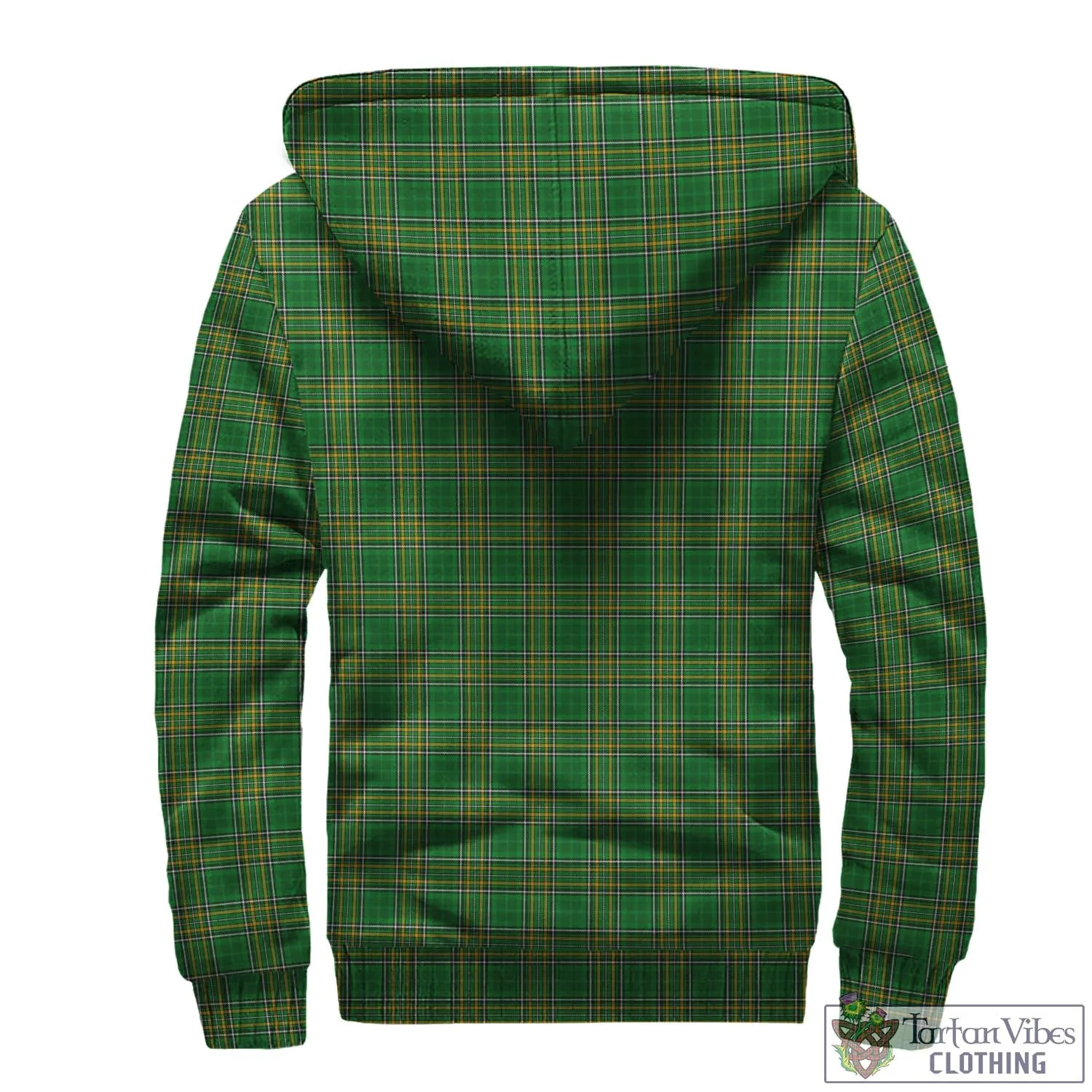 Bareth Irish Clan Tartan Sherpa Hoodie with Coat of Arms