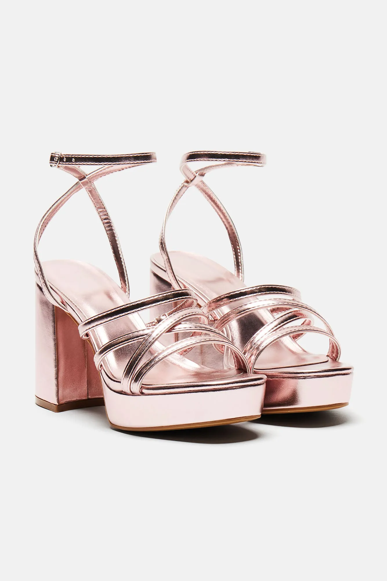 Being Pretty Platform Heeled Sandals - Pink