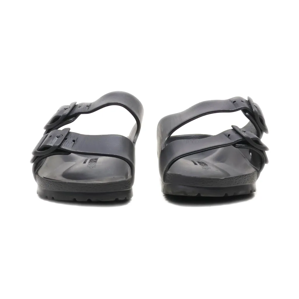Birkenstock Flat Sandals Rubber Black Colour For Kids