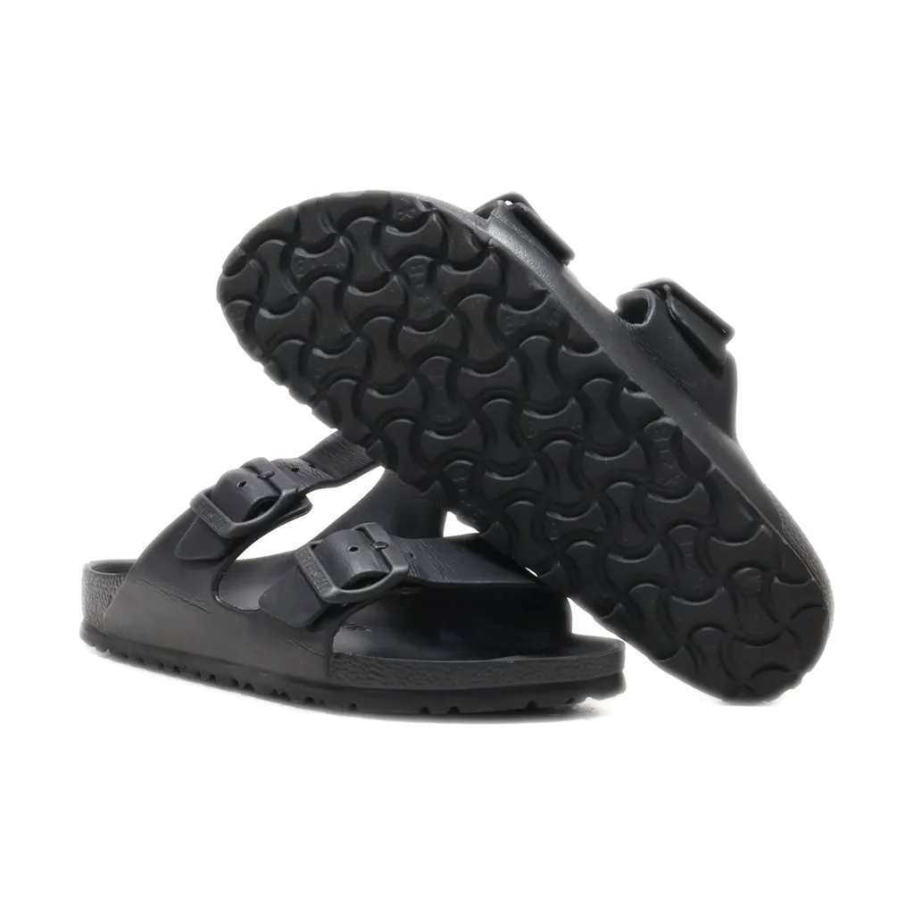 Birkenstock Flat Sandals Rubber Black Colour For Kids