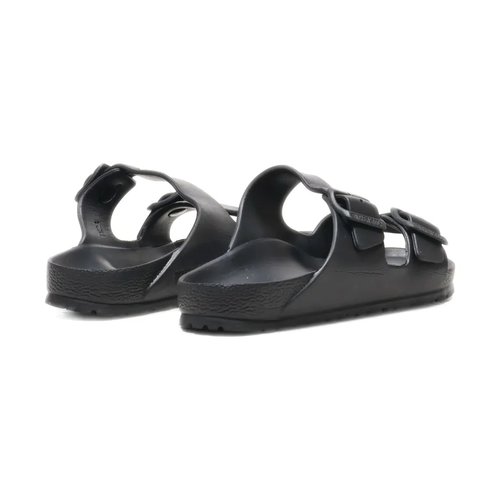 Birkenstock Flat Sandals Rubber Black Colour For Kids