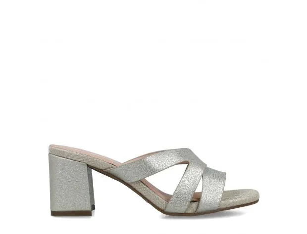 Block Heeled Glitter Sandal