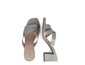 Block Heeled Glitter Sandal