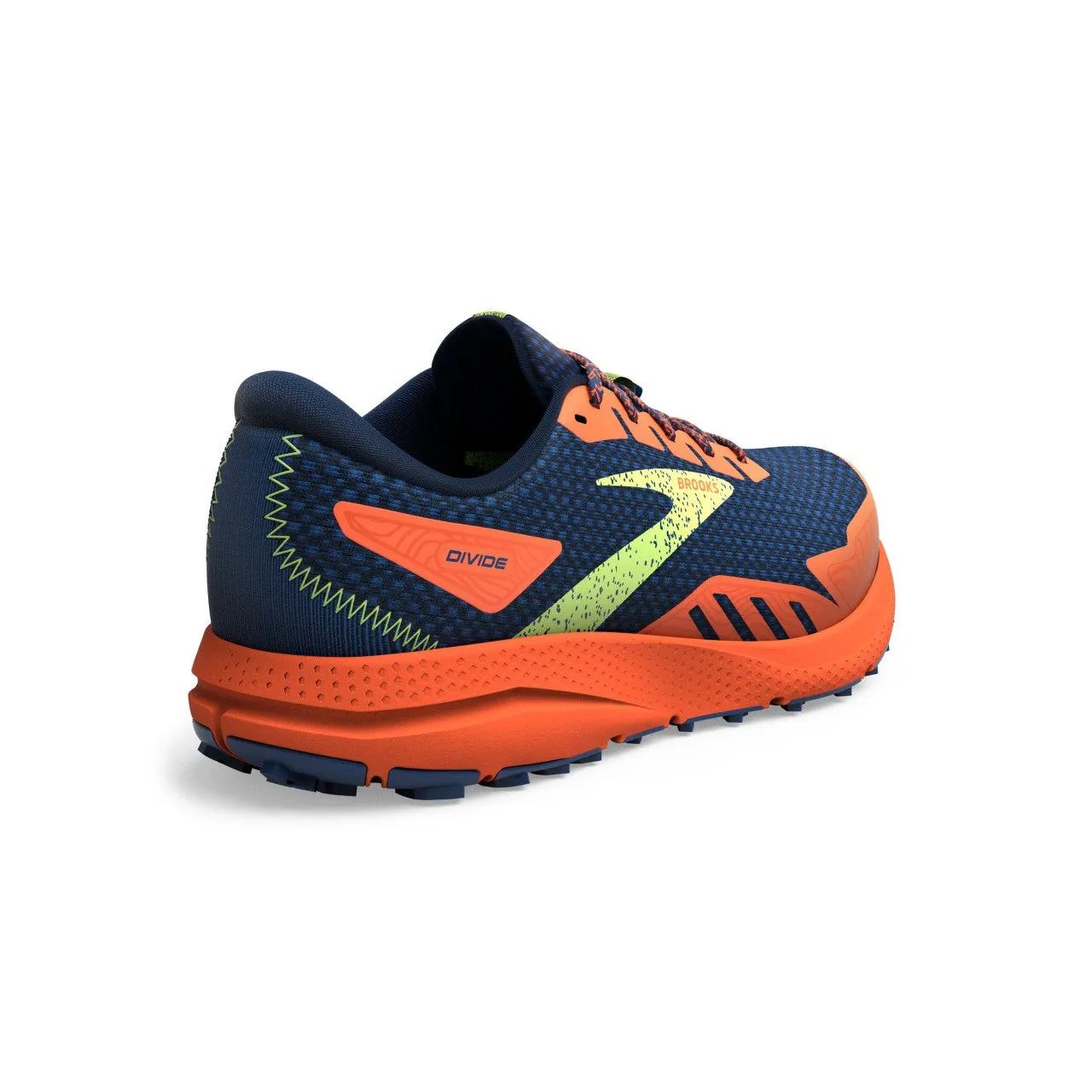 Brooks Divide 4 (Mens) -Navy/Firecracker/Sharp Green