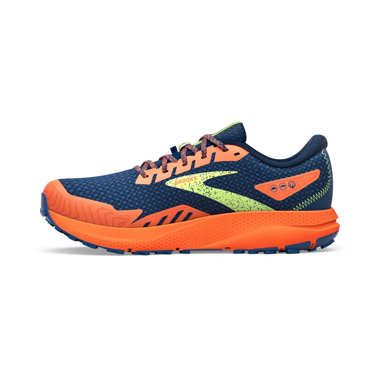 Brooks Divide 4 (Mens) -Navy/Firecracker/Sharp Green
