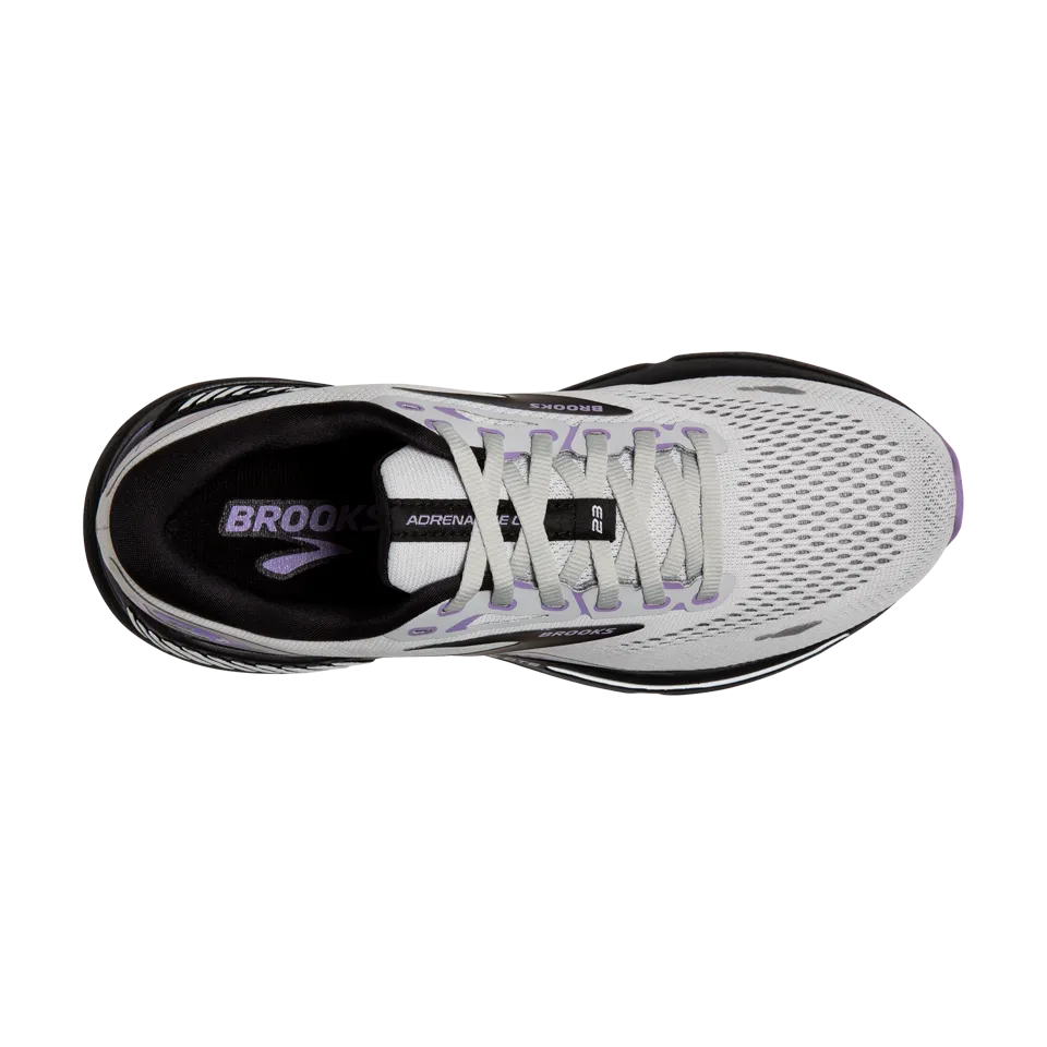 Brooks Women's Adrenaline GTS 23 D Width Grey/Black/Purple
