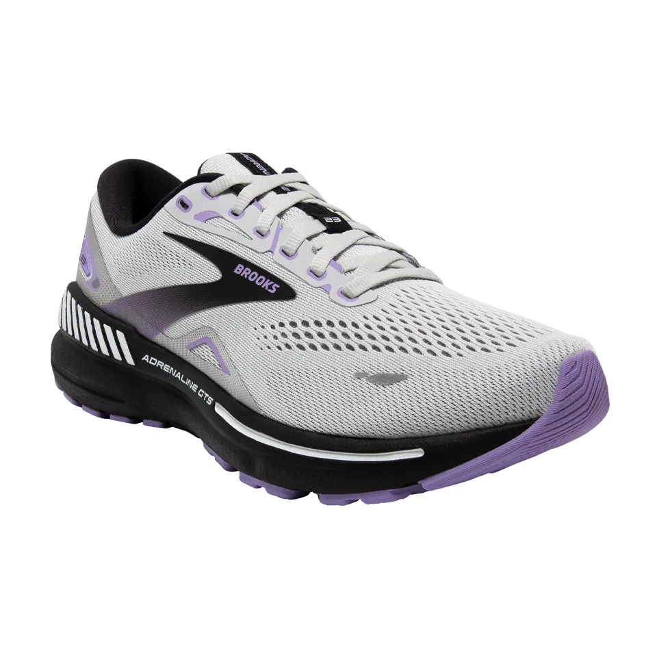 Brooks Women's Adrenaline GTS 23 D Width Grey/Black/Purple