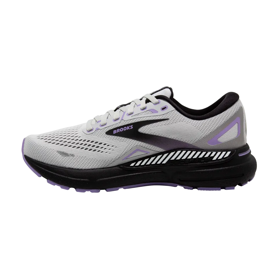 Brooks Women's Adrenaline GTS 23 D Width Grey/Black/Purple