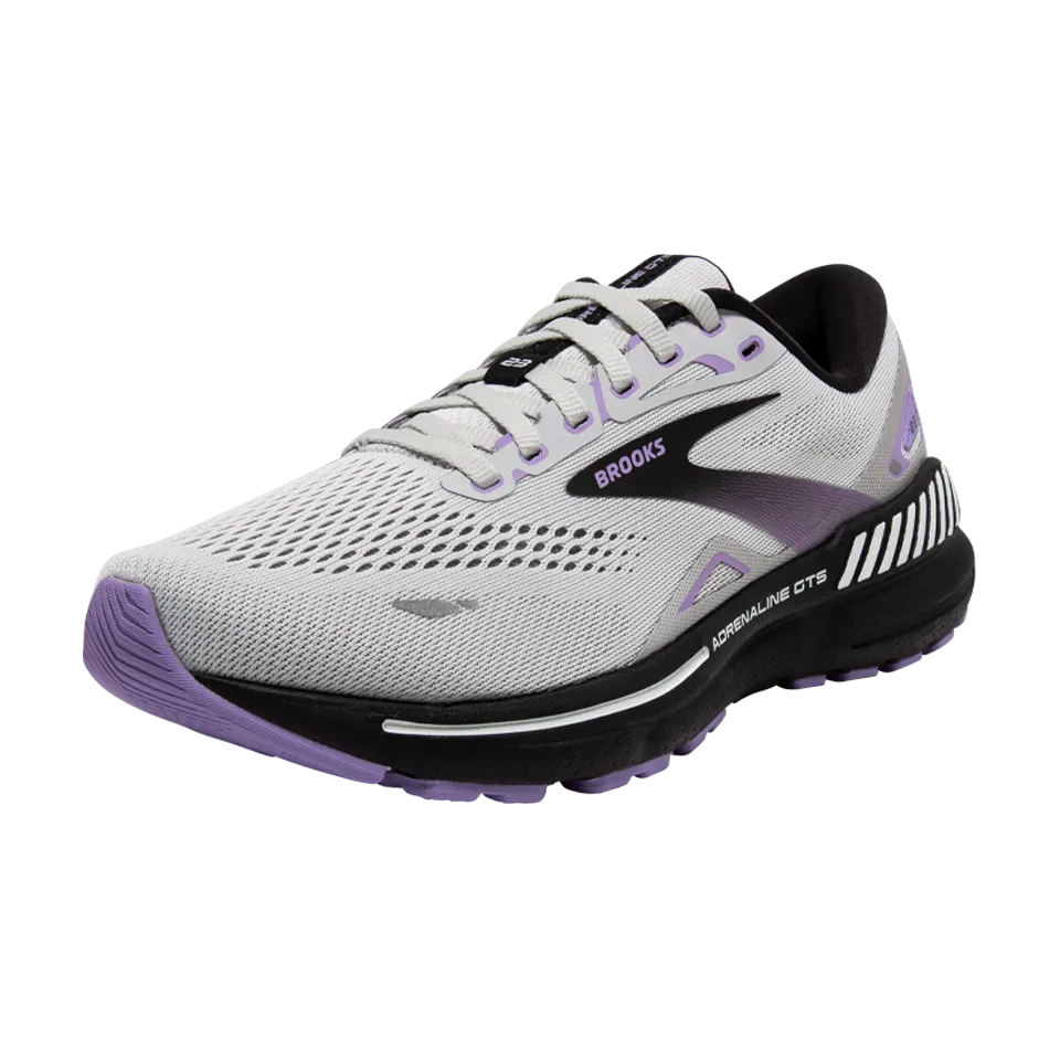 Brooks Women's Adrenaline GTS 23 D Width Grey/Black/Purple