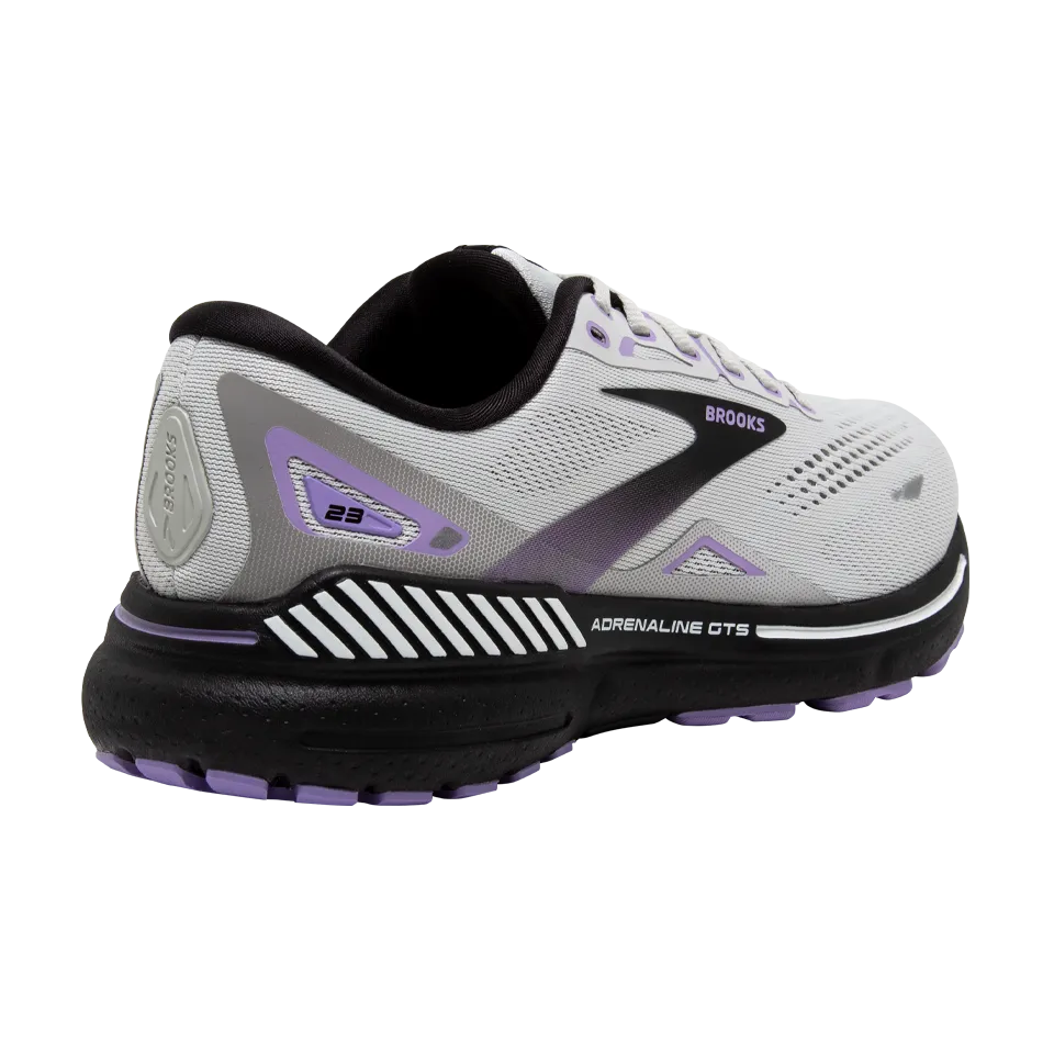 Brooks Women's Adrenaline GTS 23 D Width Grey/Black/Purple