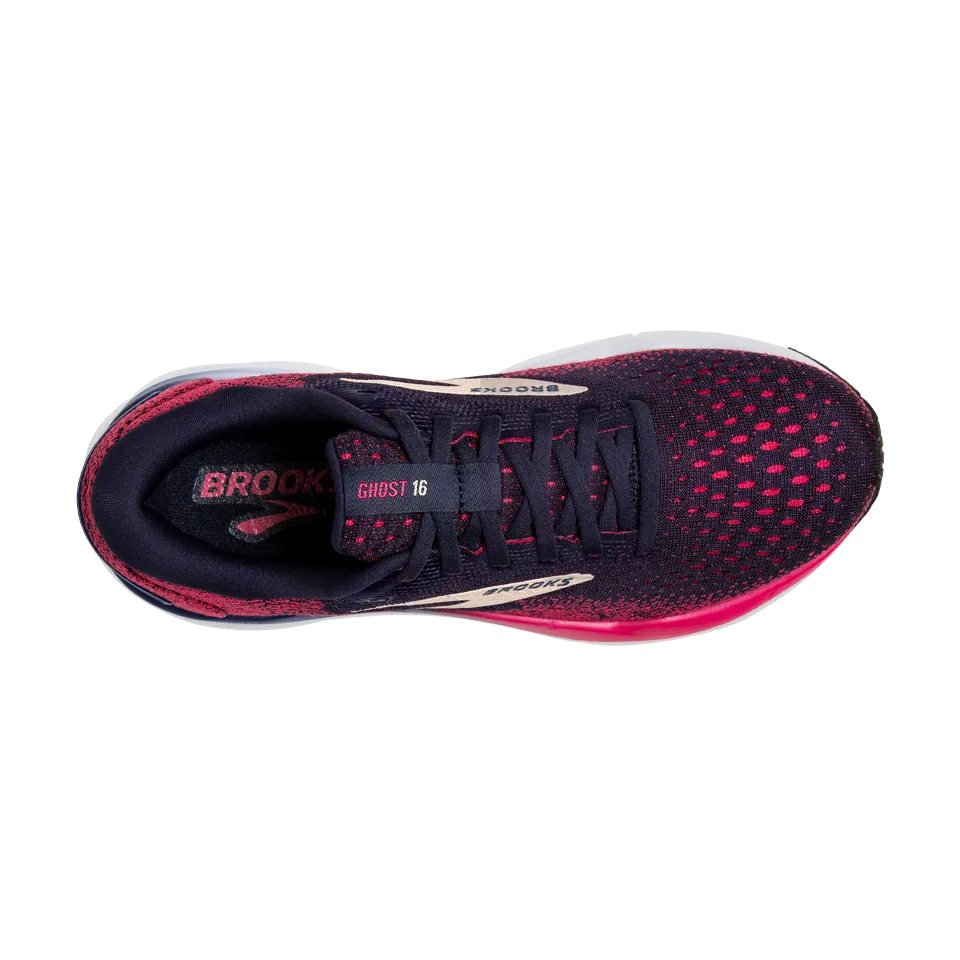 Brooks Women's Ghost 16 D Width Peacoat/Raspberry/Apricot