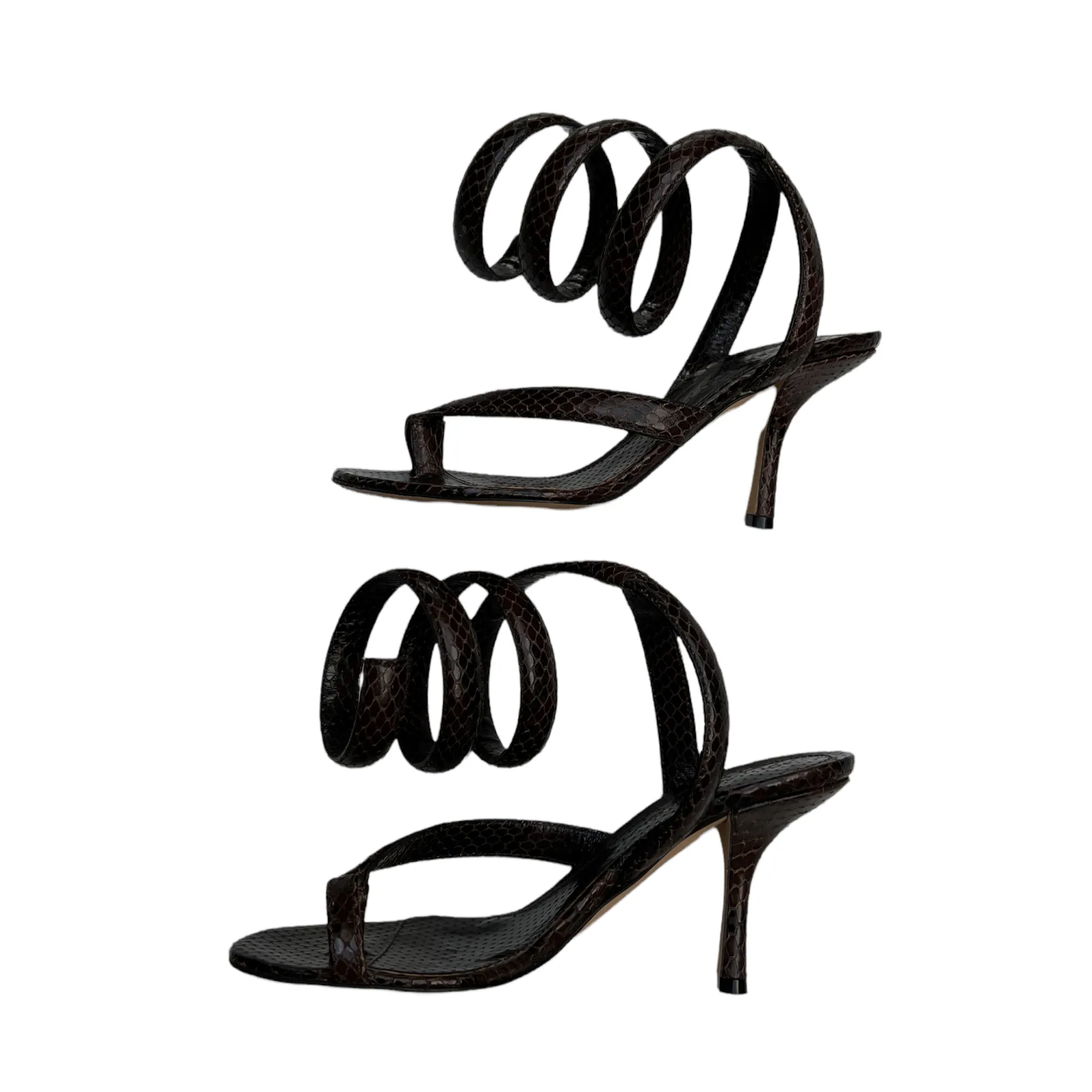 Brown Python Heels - 5.5