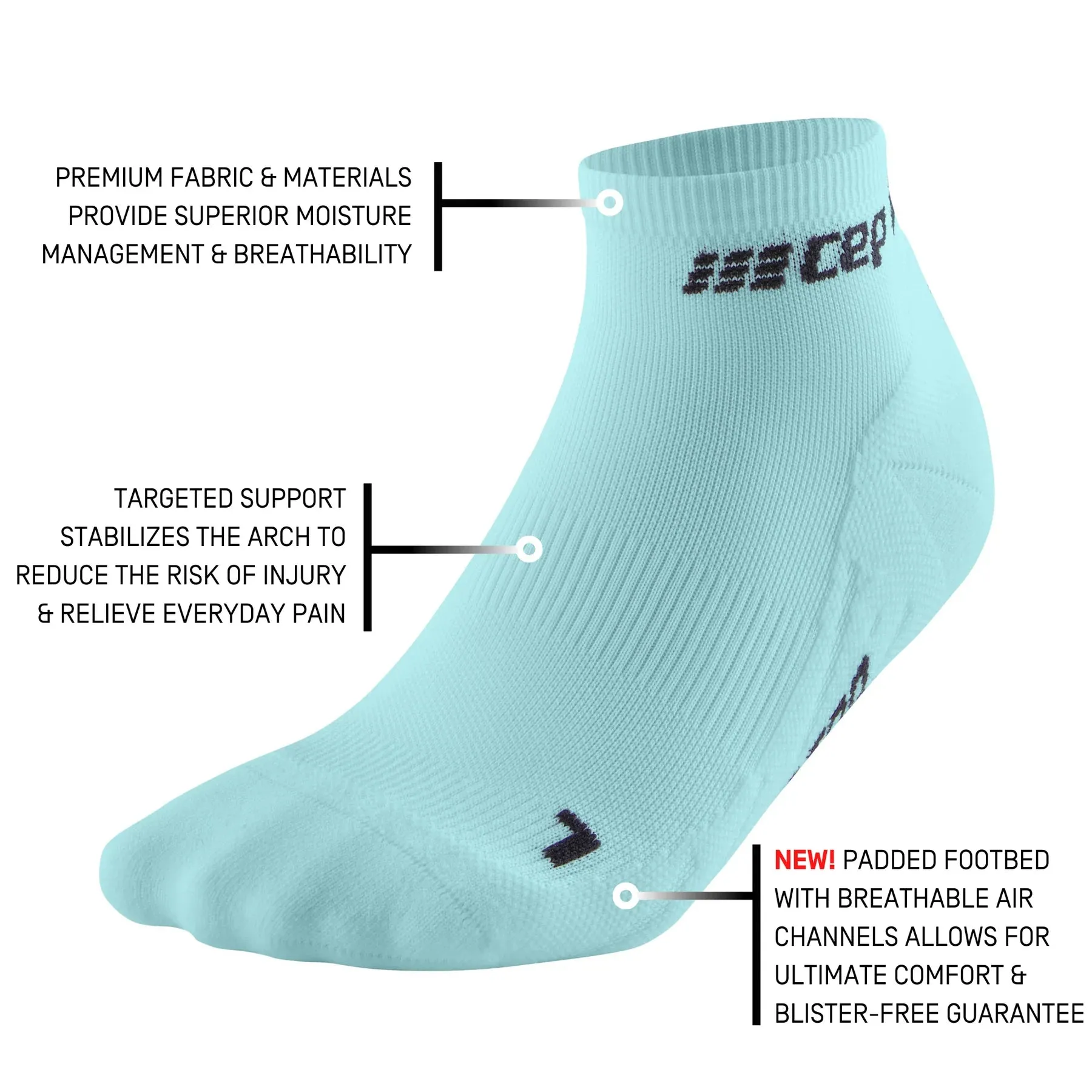 CEP | The Run Low Cut Socks 4.0 | Men's | Light Blue