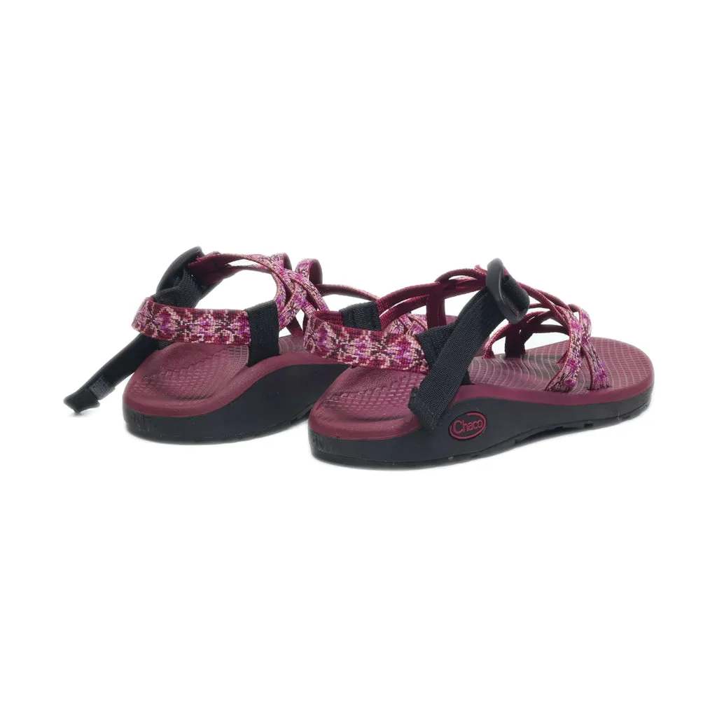 Chaco Flat Sandals Fabric Purple Colour For Women
