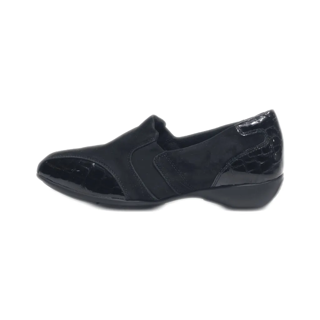 Clarks Slip Ons Suede Black Colour For Women