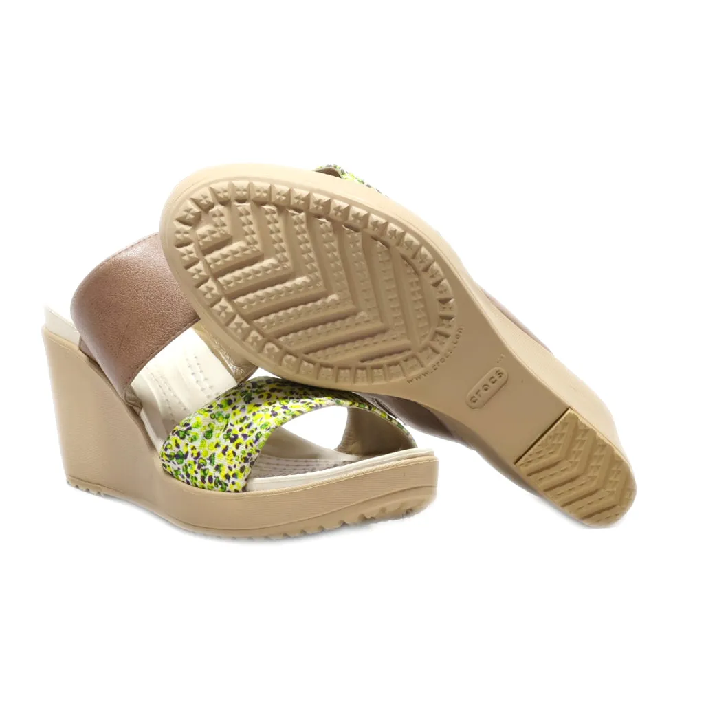 Crocs Flat Sandals Leather Multicolour Colour For Kids