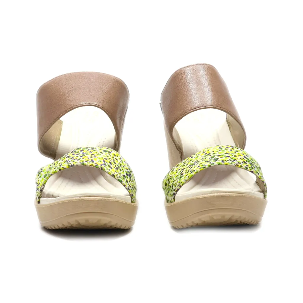 Crocs Flat Sandals Leather Multicolour Colour For Kids