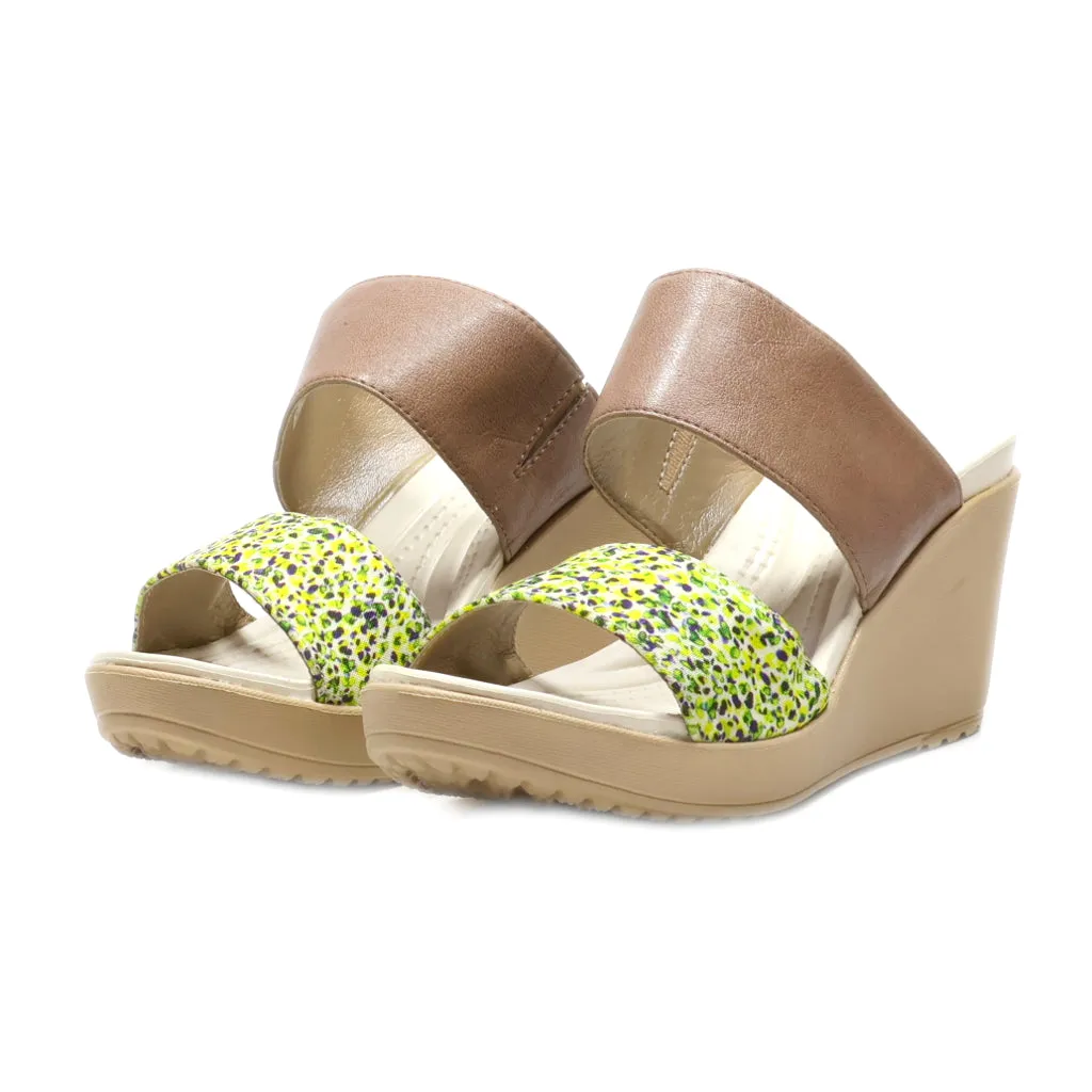 Crocs Flat Sandals Leather Multicolour Colour For Kids