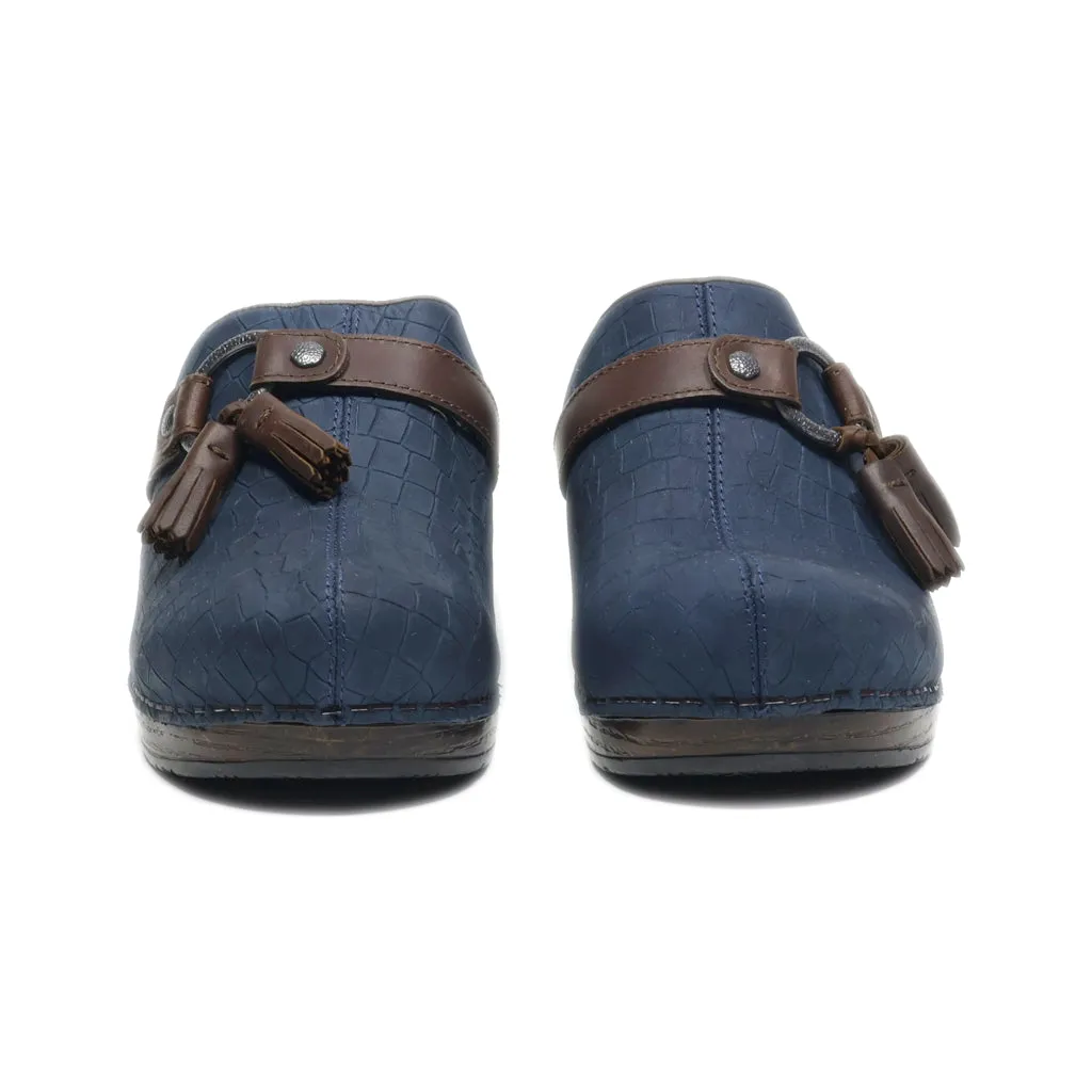 Dansko Mules Leather Blue Colour For Women