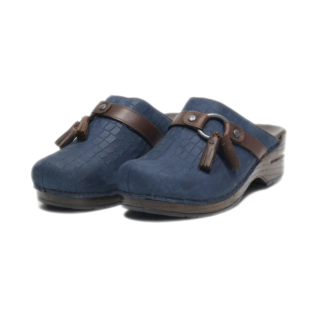 Dansko Mules Leather Blue Colour For Women