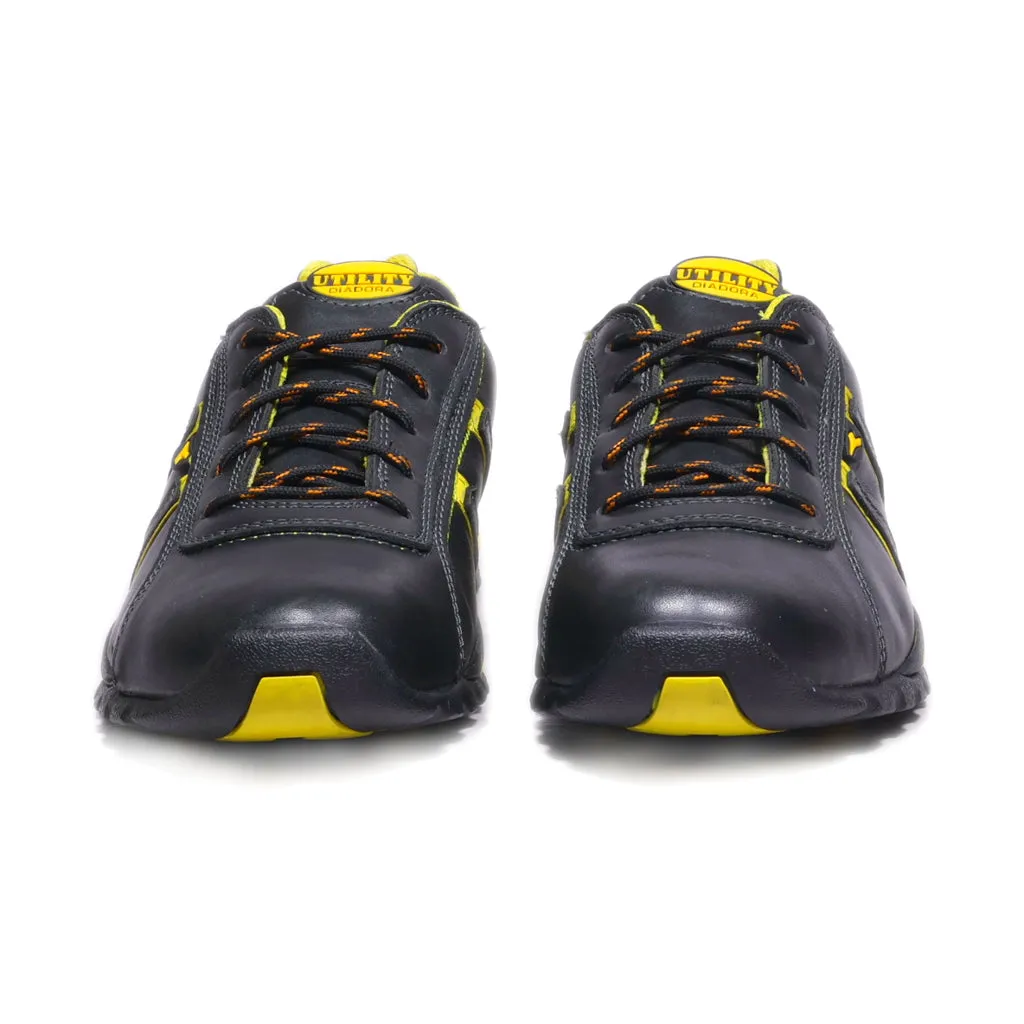 Diadora Sport Shoes Leather Black Colour For Men