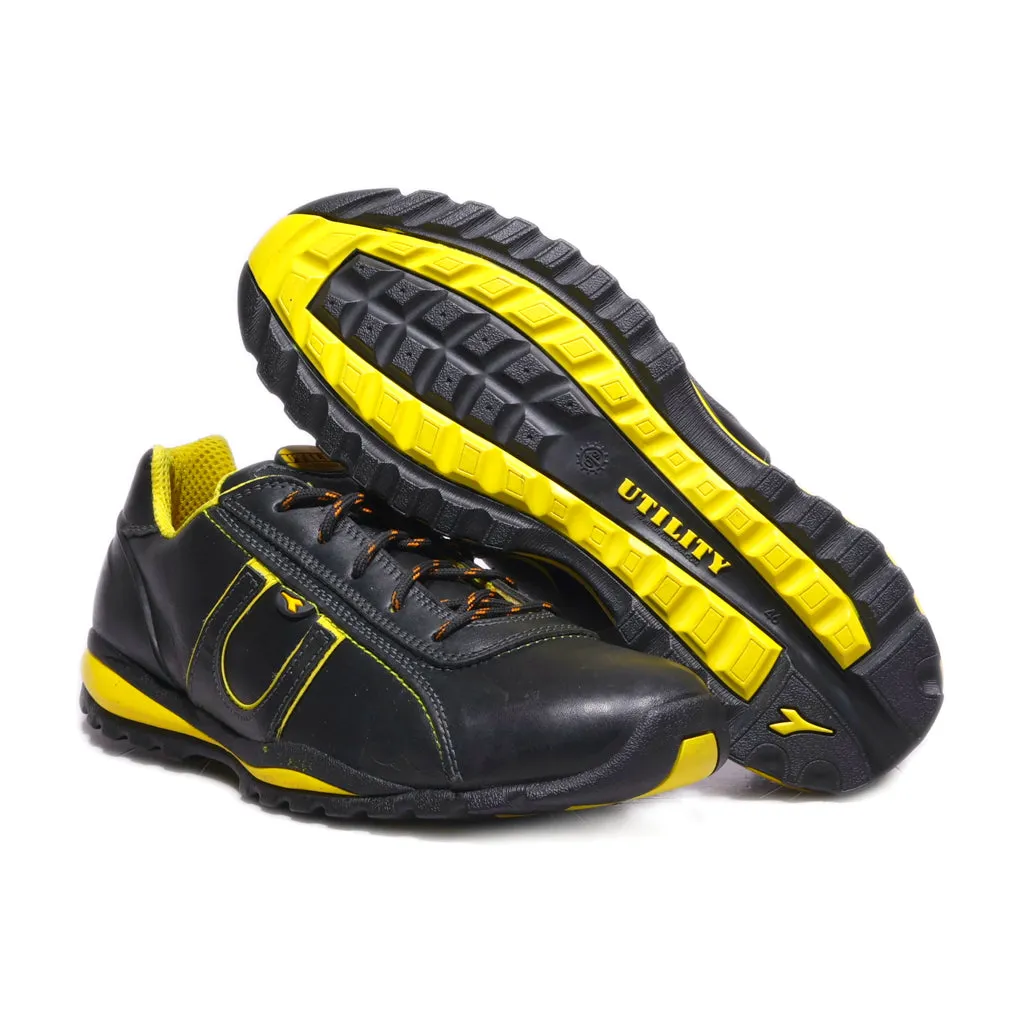 Diadora Sport Shoes Leather Black Colour For Men