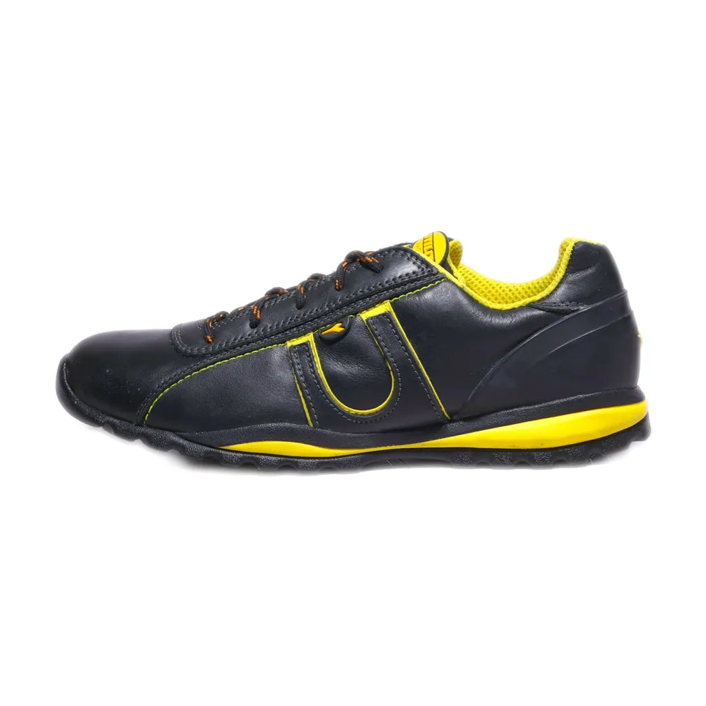 Diadora Sport Shoes Leather Black Colour For Men