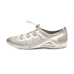 Ecco Slip Ons Fabric Gold Colour For Women