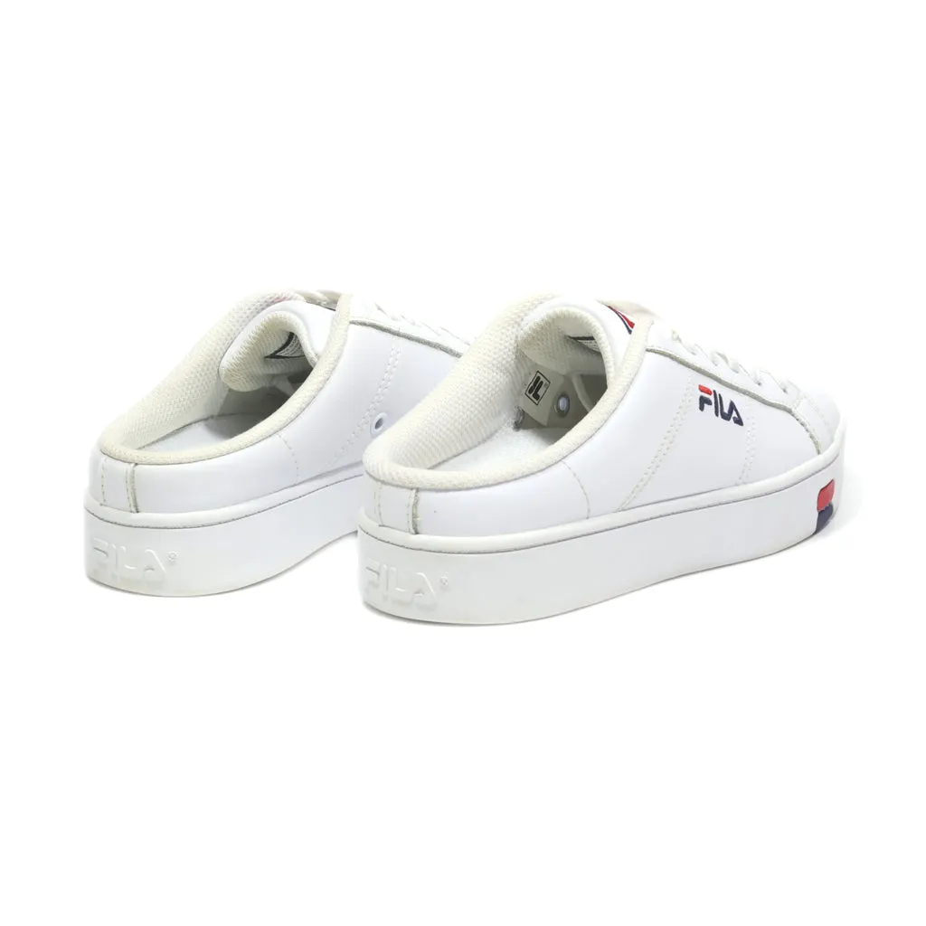 Fila Slip-On Shoes Leather White Colour For Kids
