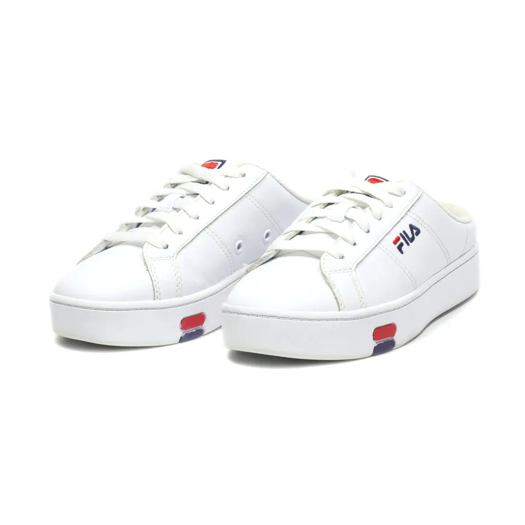 Fila Slip-On Shoes Leather White Colour For Kids
