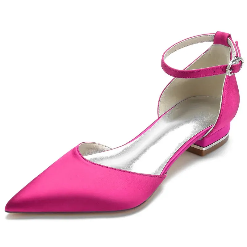 Funki Buys | Shoes | Women's Satin Pointy Toe Wedding Flats
