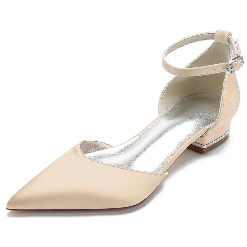 Funki Buys | Shoes | Women's Satin Pointy Toe Wedding Flats