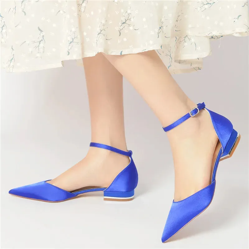 Funki Buys | Shoes | Women's Satin Pointy Toe Wedding Flats