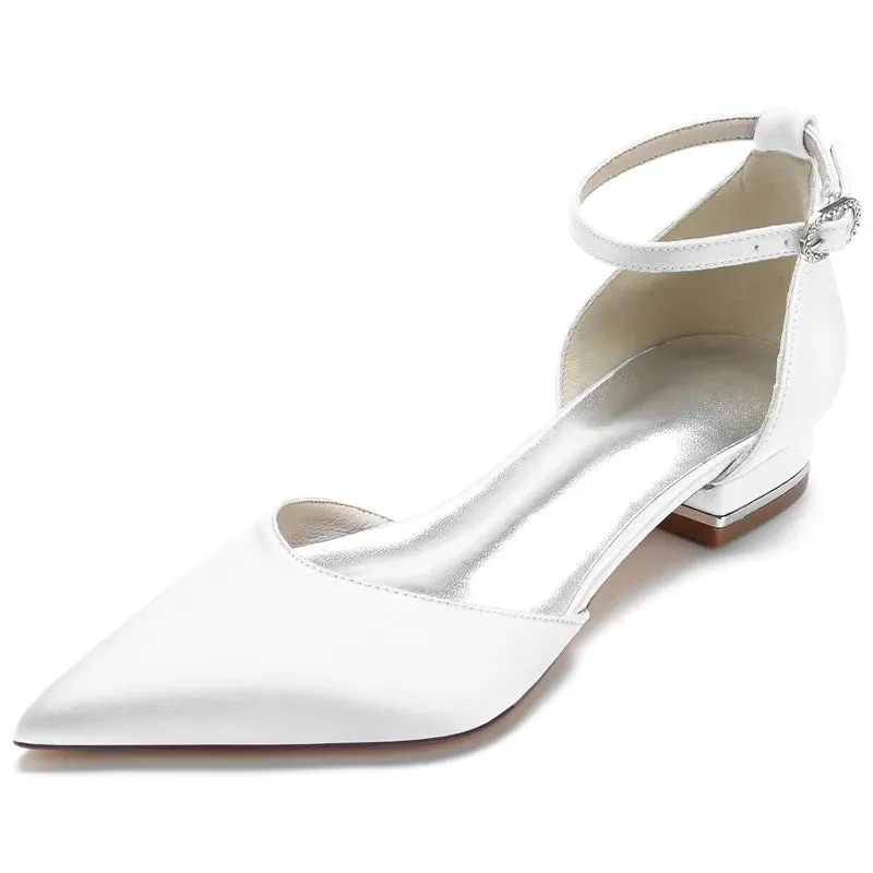 Funki Buys | Shoes | Women's Satin Pointy Toe Wedding Flats