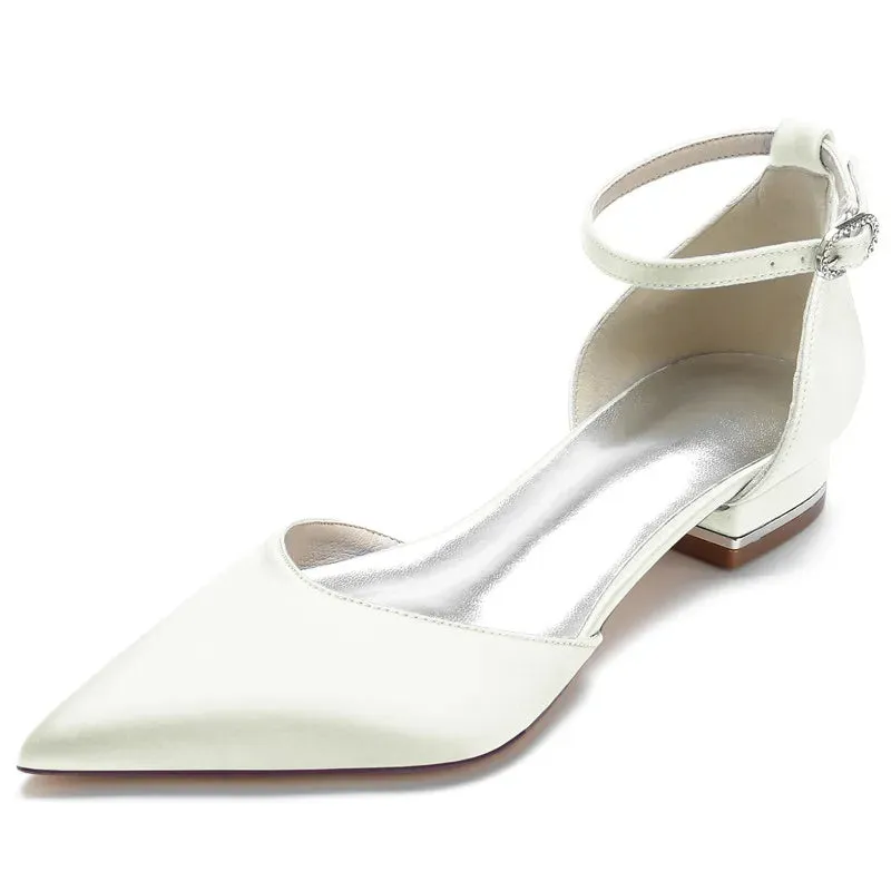Funki Buys | Shoes | Women's Satin Pointy Toe Wedding Flats