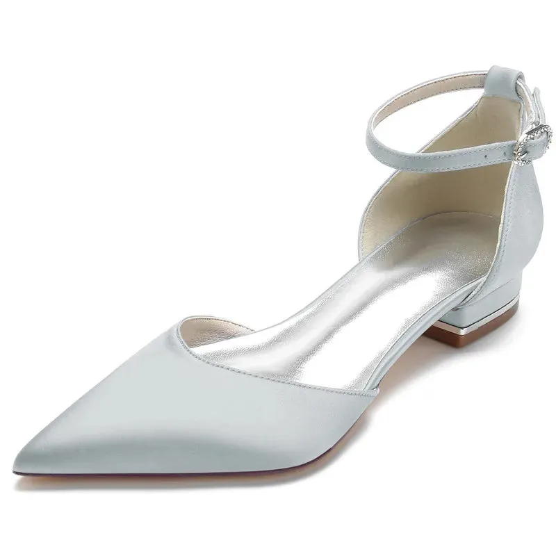 Funki Buys | Shoes | Women's Satin Pointy Toe Wedding Flats