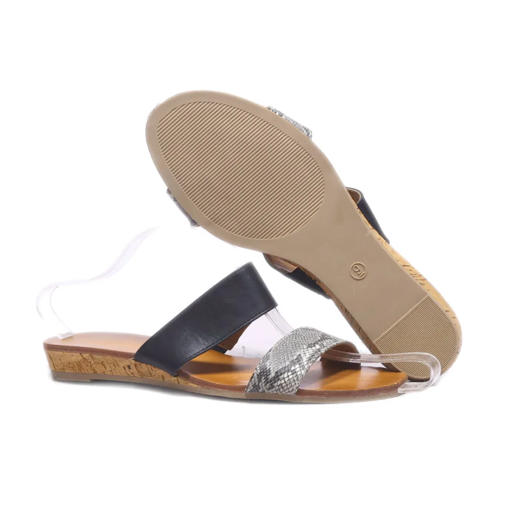 George Flat Sandals Leather Multicolour Colour For Women