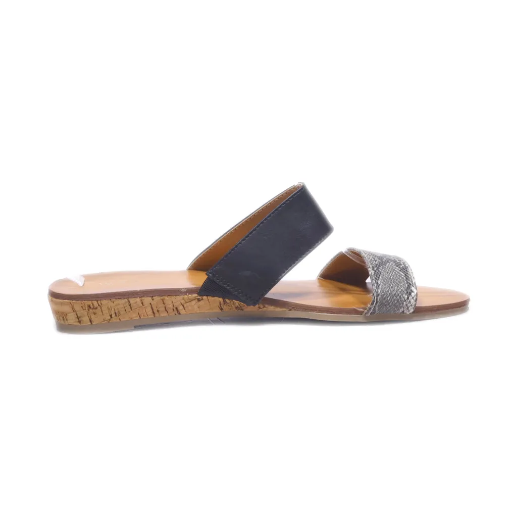 George Flat Sandals Leather Multicolour Colour For Women