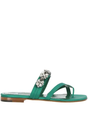 Green Heeled Sandals