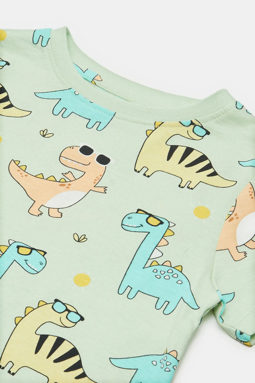Infant Boys Green Dino Print T-Shirt