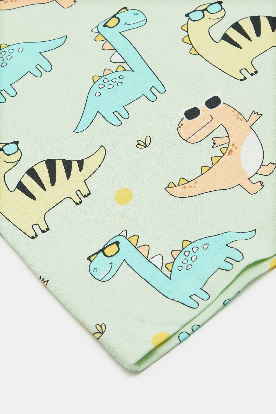 Infant Boys Green Dino Print T-Shirt