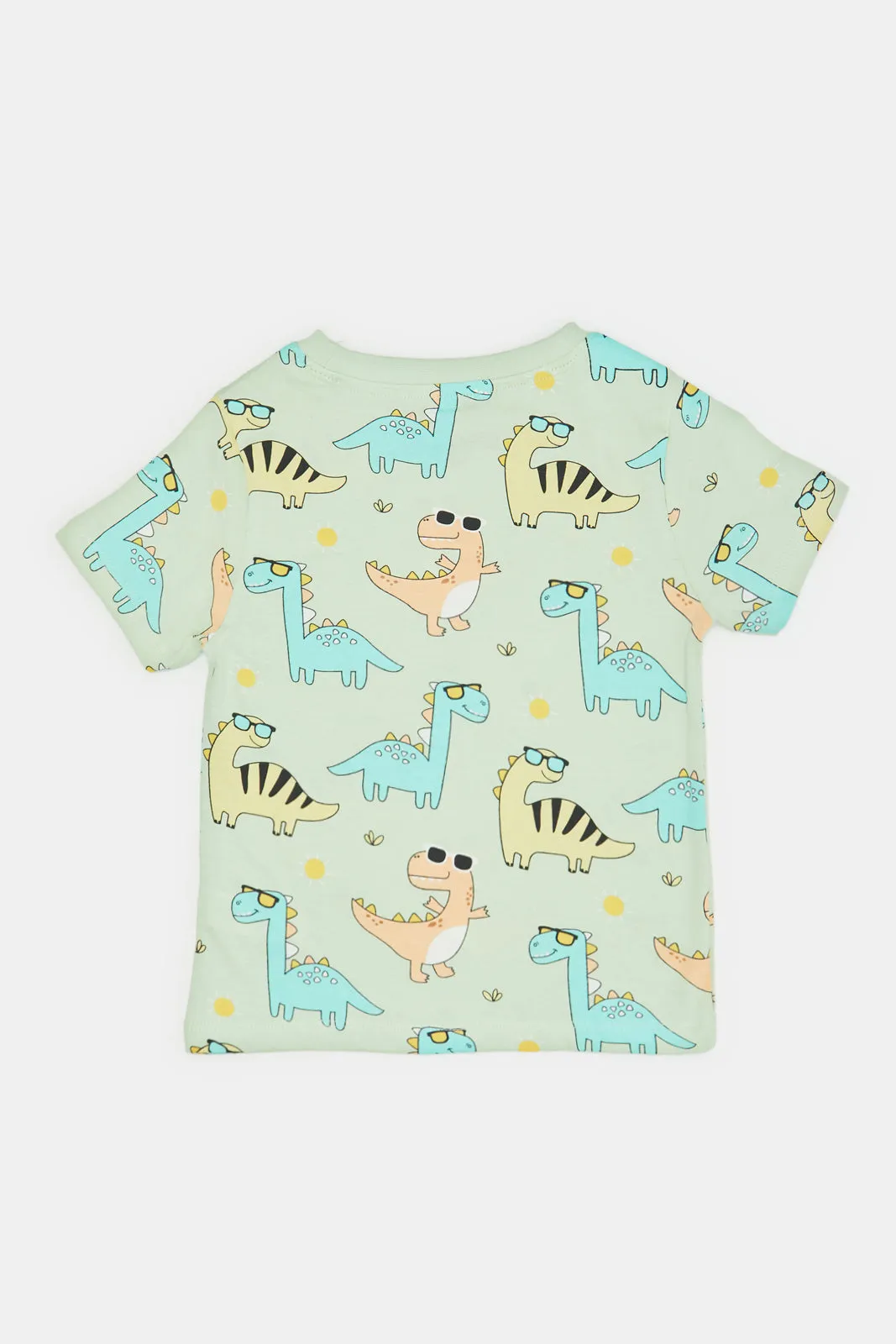 Infant Boys Green Dino Print T-Shirt