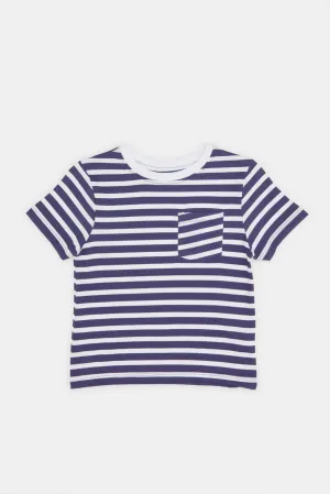 Infant Boys Navy Striped T-Shirt