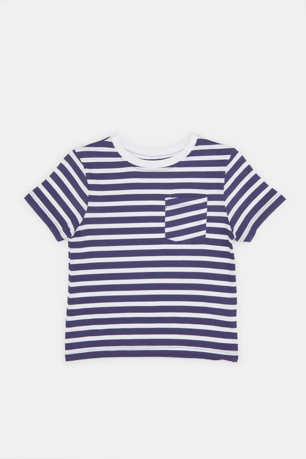 Infant Boys Navy Striped T-Shirt