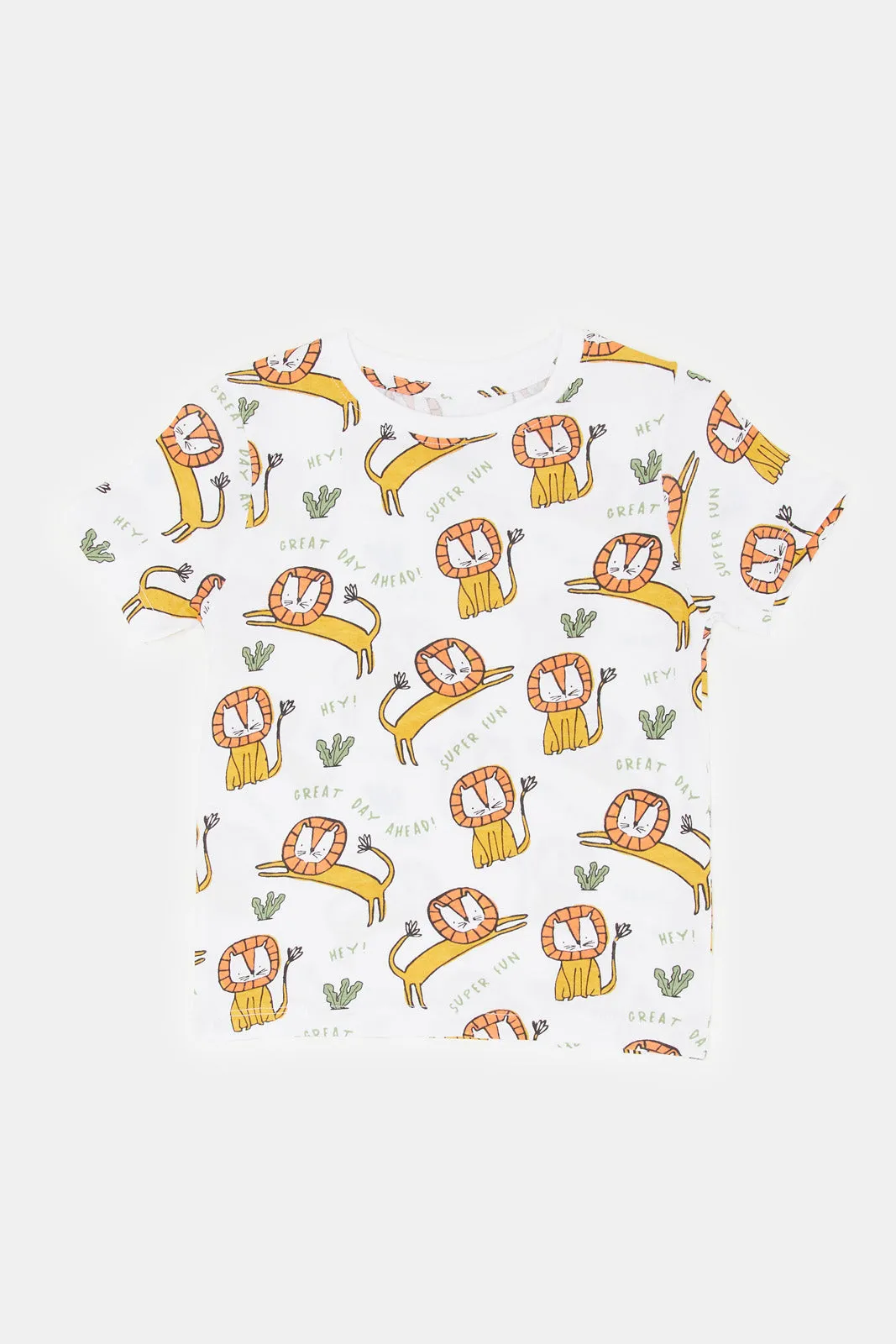 Infant Boys White Lion T-Shirt