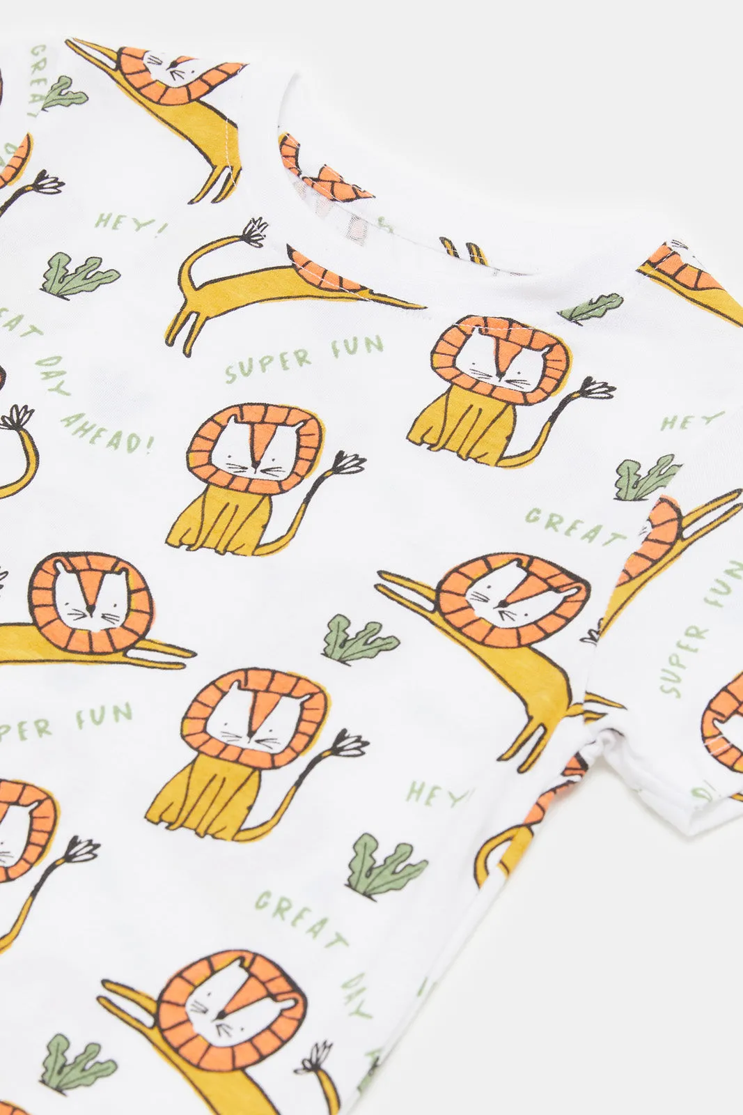 Infant Boys White Lion T-Shirt